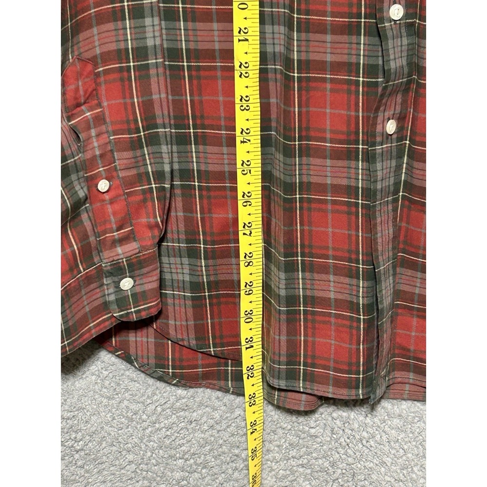 Ralph Lauren Mens Red & Green Tartan Plaid Button Down Shirt Classic Fit Size XL - Picture 5 of 9